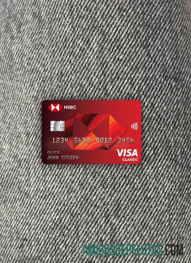 França HSBC Bank Visa Classic Cartão Photolook Frente modelo